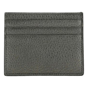 Fendi Baguette Graphite Grained Leather Card Case Wallet available at Queen Bee of Beverly Hills