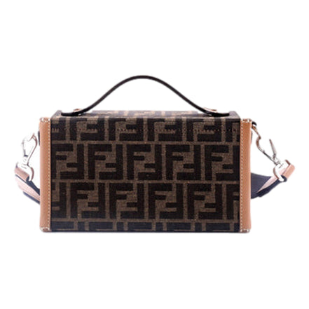 Fendi Baguette Soft Trunk Phone Case Bag Zucca Canvas and Leather available at Queen Bee of Beverly Hills