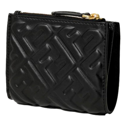 Fendi Baguette Small Wallet in Black Lamb Leather with Embossed FF Logo