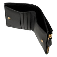 Fendi Baguette Small Wallet in Black Lamb Leather with Embossed FF Logo
