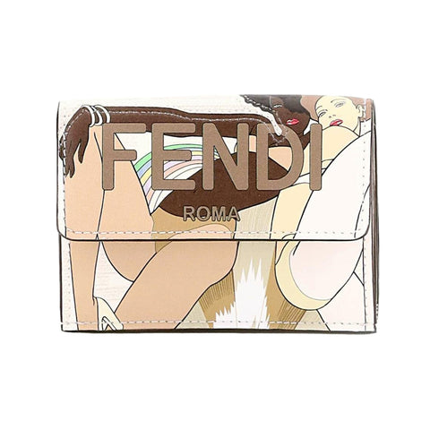Fendi Bikini Girls' Calf Leather Small Trifold Wallet at_Queen_Bee_of_Beverly_Hills
