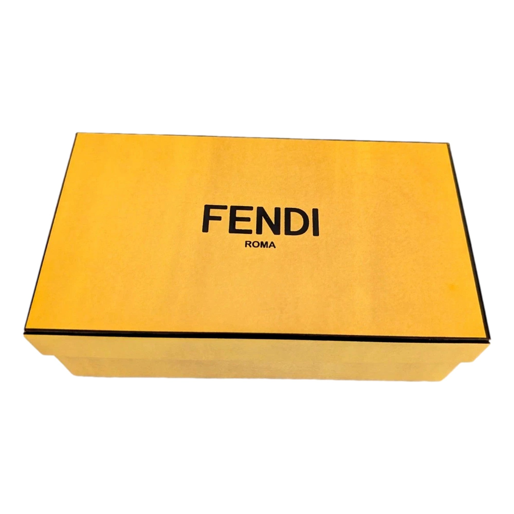 Fendi FF Canvas Nano Baguette Charm Crossbody Bag Brown White