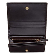 Fendi Calf Leather F Logo Brown Pink Small Bifold Wallet available at Queen Bee of Beverly Hills