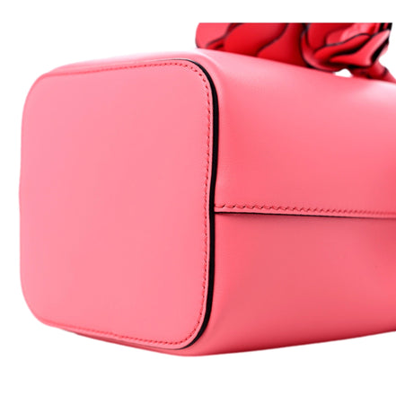 Fendi Calfskin F is Fendi 3D Flower Mini Mon Tresor Bucket Bag Pink available at Queen Bee of Beverly Hills