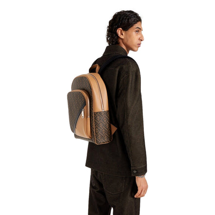 Fendi Diagonal FF Logo Men's Backpack available at Queen Bee of Beverly Hills