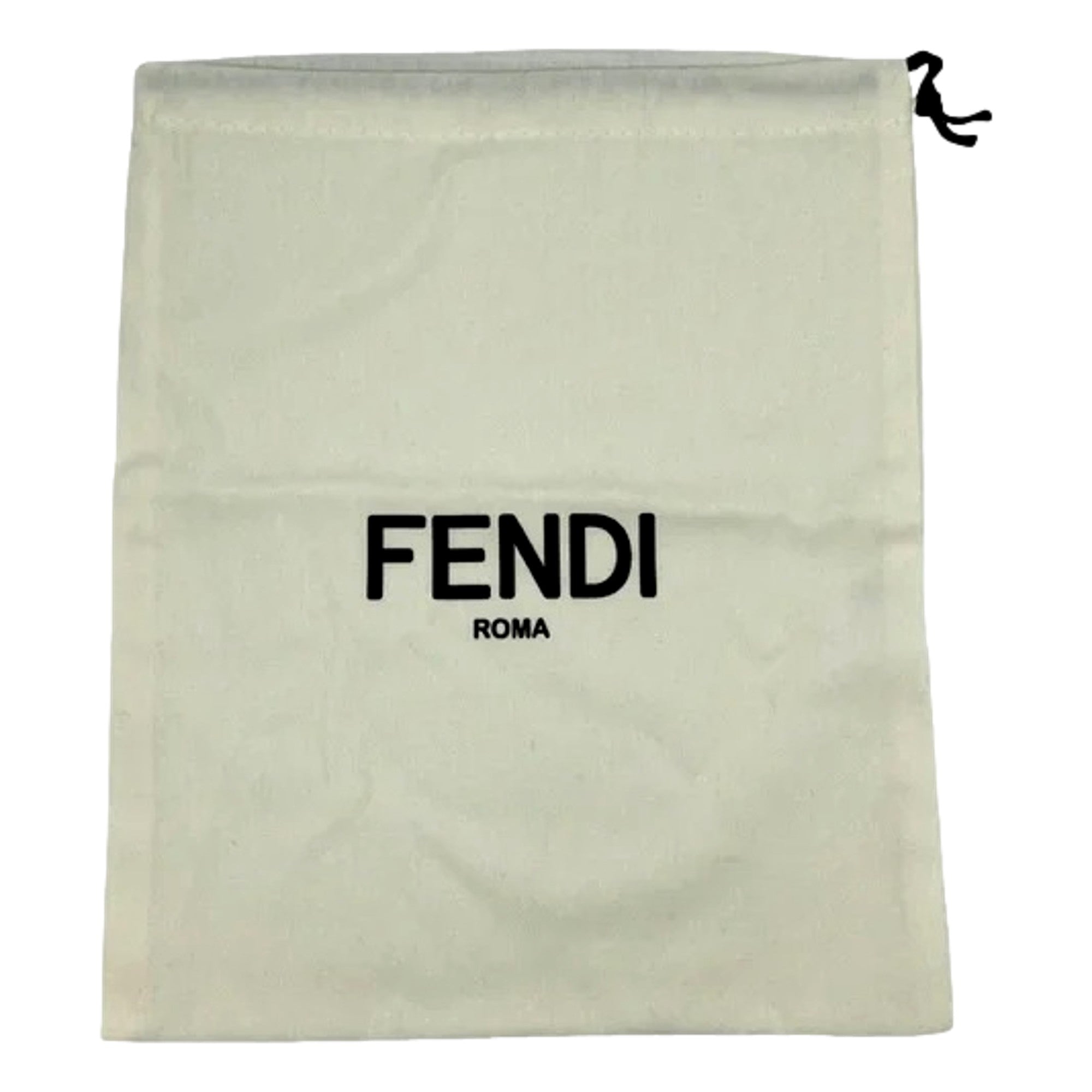 Fendi FF Canvas Nano Baguette Charm Crossbody Bag Brown White