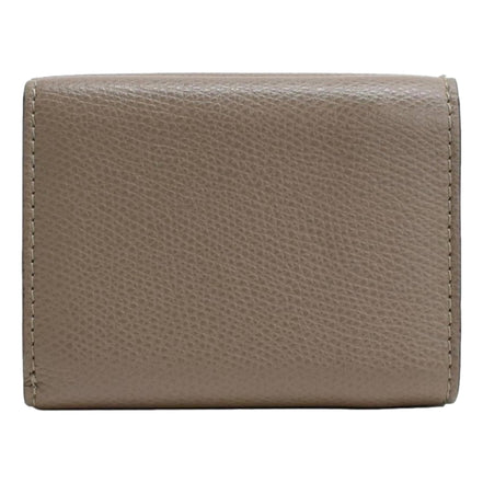 Fendi F Is Fendi Tortora Gray Leather Micro Trifold Wallet