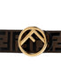 Fendi F is Fendi FF Calfskin Brown Zucca Leather Belt 85 available at Queen Bee of Beverly Hills
