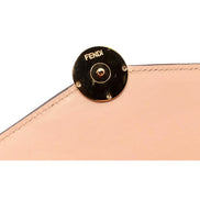 Fendi F Is Fendi Leather Long Envelope Womens Wallet Light Rose Beige Pink available at Queen Bee of Beverly Hills