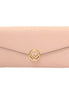 Fendi F Is Fendi Leather Long Envelope Womens Wallet Light Rose Beige Pink available at Queen Bee of Beverly Hills
