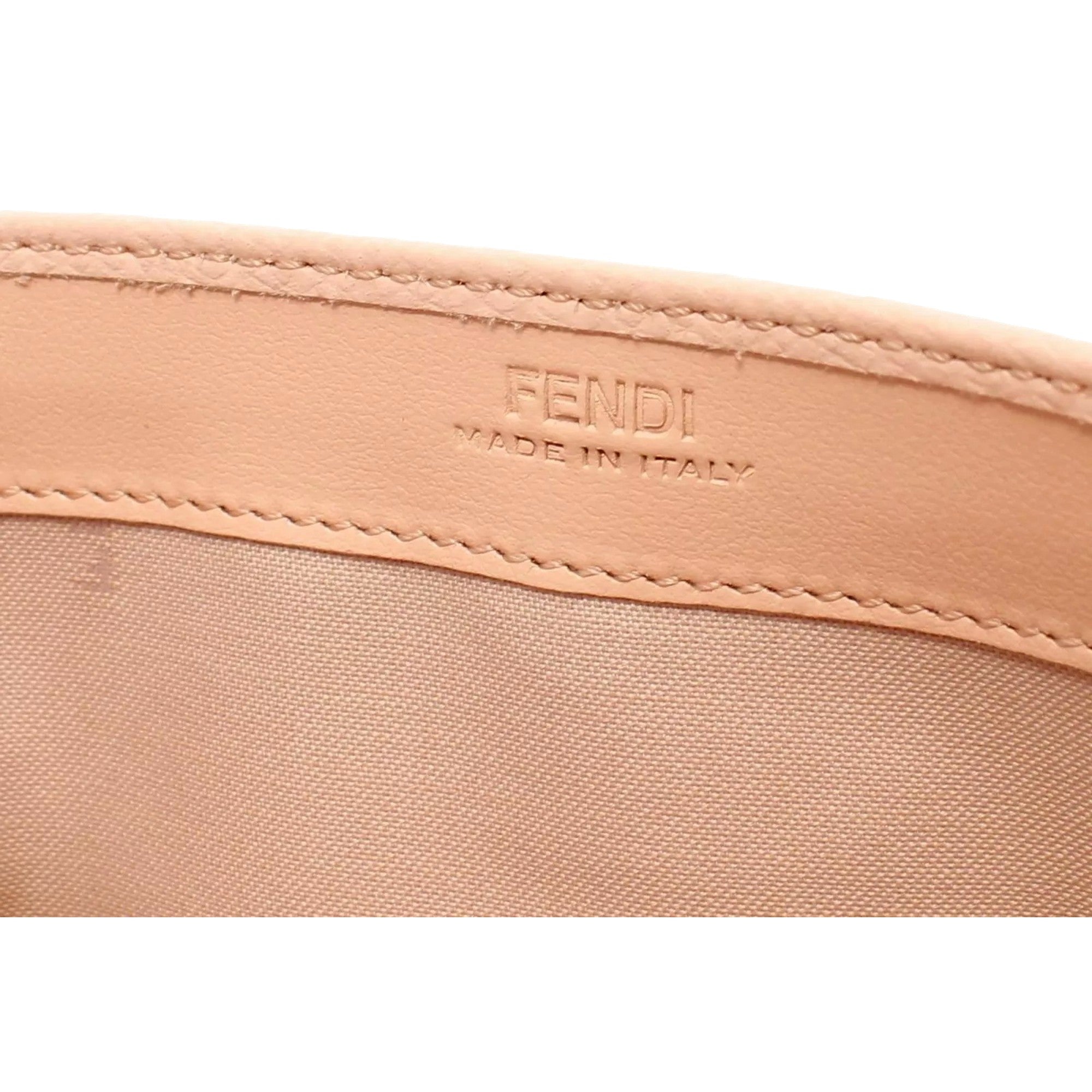 Fendi F Is Fendi Leather Long Envelope Womens Wallet Light Rose Beige Pink available at Queen Bee of Beverly Hills