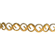 Fendi F is Fendi Logo Choker Necklace White Crystal Gold Metal Chain available at Queen Bee of Beverly Hills