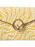 Fendi F is Fendi Yellow Leather Vertigo Print Small Trifold Wallet available at Queen Bee of Beverly Hills
