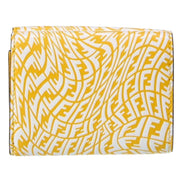 Fendi F is Fendi Yellow Leather Vertigo Print Small Trifold Wallet available at Queen Bee of Beverly Hills