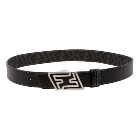 Fendi The Faster Men's Asphalt and Brown Belt Size 100