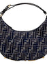 Fendi Fendigraphy Jaquard Canvas Leather Blue Hobo Bag