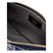 Fendi Fendigraphy Jaquard Canvas Leather Blue Hobo Bag available at Queen Bee of Beverly Hills