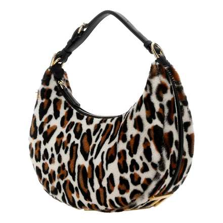 Fendi Fendigraphy Lamb Fur Animal Print Shoulder Bag available at Queen Bee of Beverly Hills