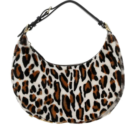 Fendi Fendigraphy Lamb Fur Animal Print Shoulder Bag available at Queen Bee of Beverly Hills