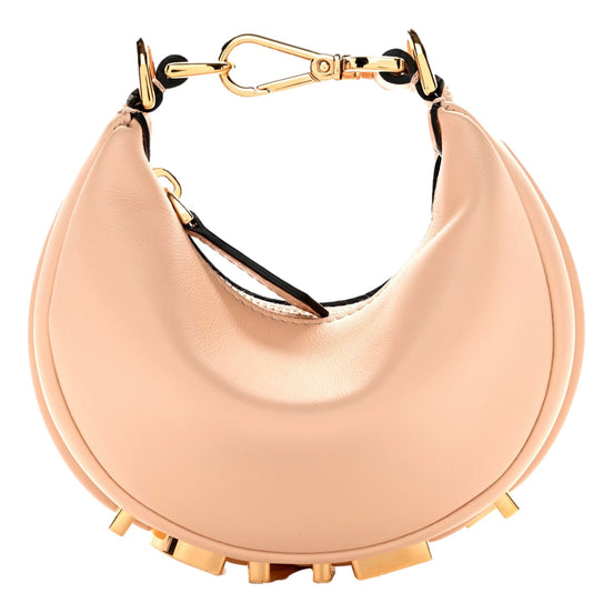 Fendi Fendigraphy Nano Hobo Calfskin Leather Light Pink Mini Clutch Bag