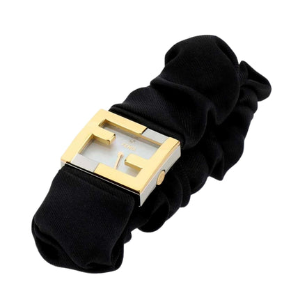 Fendi Fendimania Baguette Black Nylon Timepiece Watch available at Queen Bee of Beverly Hills