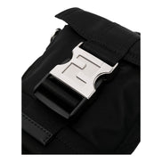 Fendi Fendiness Black Nylon Buckle Mini Backpack Crossbody Bag available at Queen Bee of Beverly Hills