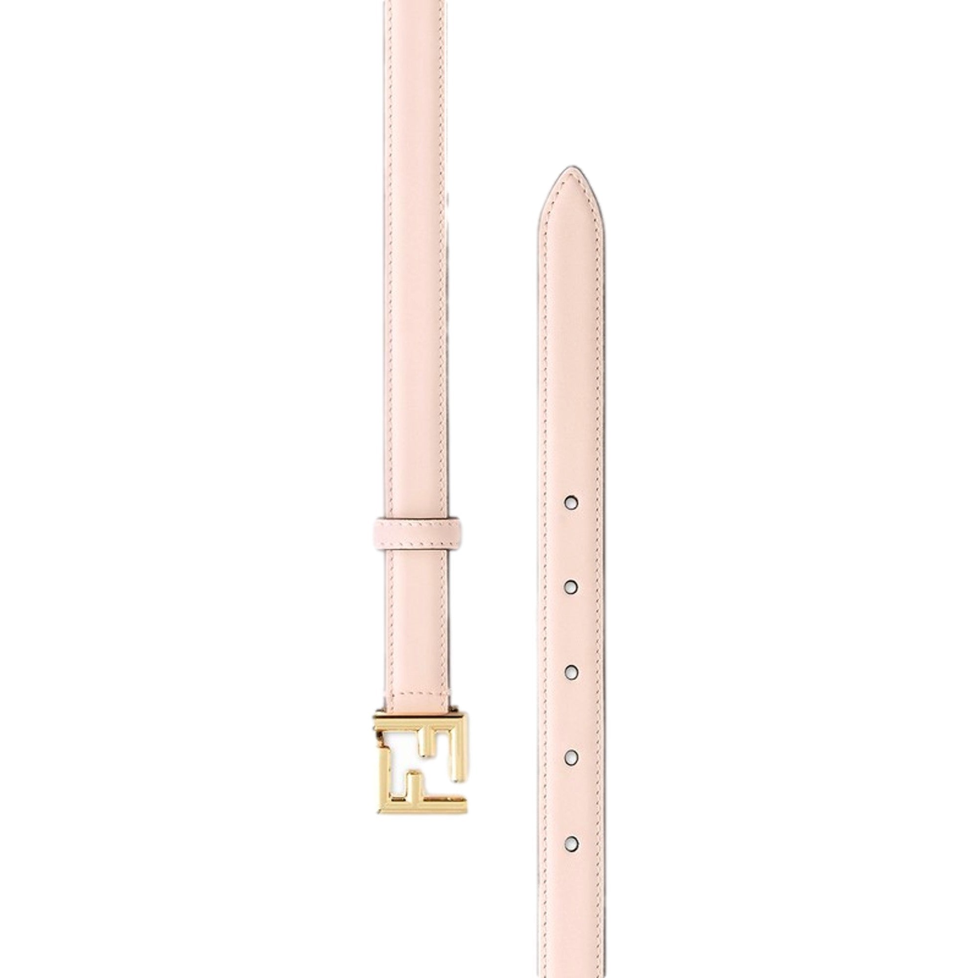 Fendi FF Confeto Pink Calfskin Leather Belt size 85 available at Queen Bee of Beverly Hills