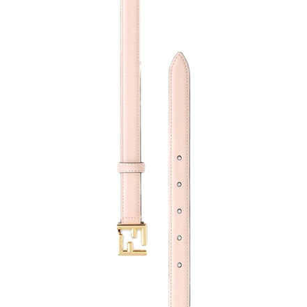 Fendi FF Confeto Pink Calfskin Leather Belt size 85 available at Queen Bee of Beverly Hills