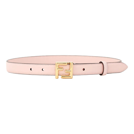 Fendi FF Confeto Pink Calfskin Leather Belt size 85 available at Queen Bee of Beverly Hills