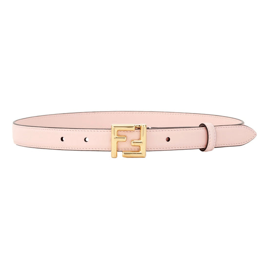 Fendi FF Confeto Pink Calfskin Leather Belt size 85 available at Queen Bee of Beverly Hills