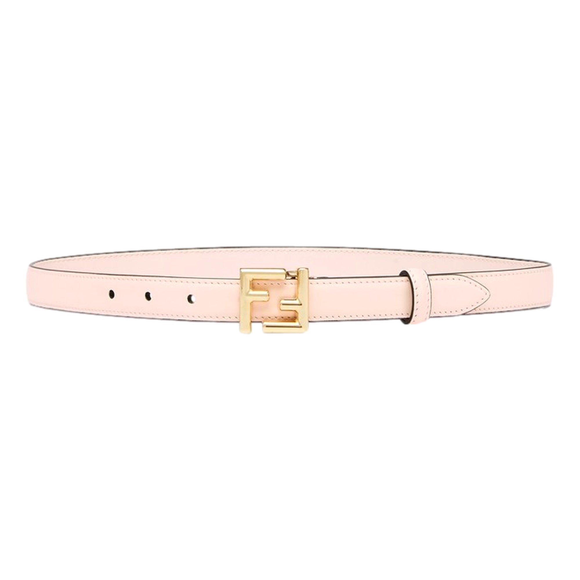 Fendi FF Confeto Pink Calfskin Leather Belt size 85 available at Queen Bee of Beverly Hills