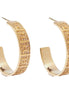 Fendi FF Crystal Embellished Gold Hoop Earrings available at Queen Bee of Beverly Hills