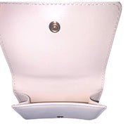 Fendi FF Cube Embossed Logo Bianco Ice White Leather Trifold available at Queen Bee of Beverly Hills