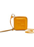 Fendi FF Cube Embossed Small Zip Wallet Yellow Leather with Strap available at Queen Bee of Beverly Hills