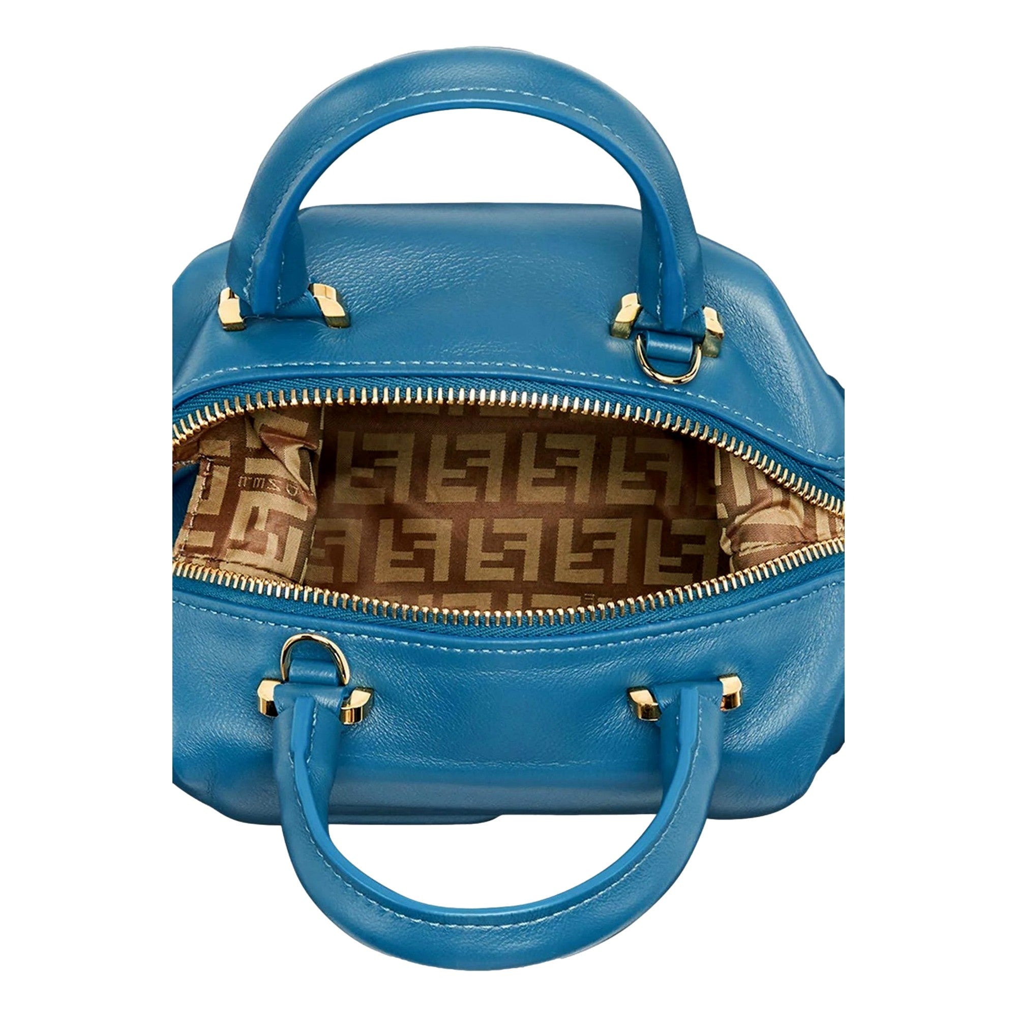 FENDI FF Cube Womens Handbag Mare Dark Blue Crossbody Bag Fendi Logo available at Queen Bee of Beverly Hills