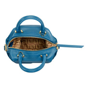 FENDI FF Cube Womens Handbag Mare Dark Blue Crossbody Bag Fendi Logo available at Queen Bee of Beverly Hills