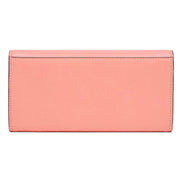 Fendi FF Diamonds Pesca Pink Calfskin Leather Continental Wallet