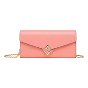 Fendi FF Diamonds Pesca Pink Calfskin Leather Continental Wallet