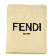 Fendi FF Logo Light Gray and Blue Pebbled Calf Leather Card Case Wallet available at Queen Bee of Beverly Hills