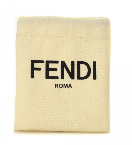 Fendi FF Logo Light Gray and Blue Pebbled Calf Leather Card Case Wallet available at Queen Bee of Beverly Hills