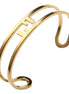 Fendi FF O Lock Gold Tone Metal Cuff Bracelet available at Queen Bee of Beverly Hills