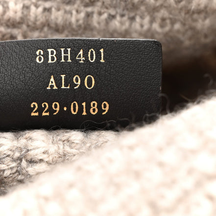 Fendi FF Tortora Gray Knitted Cashmere Wool Large Shopper Tote Bag available at Queen Bee of Beverly Hills