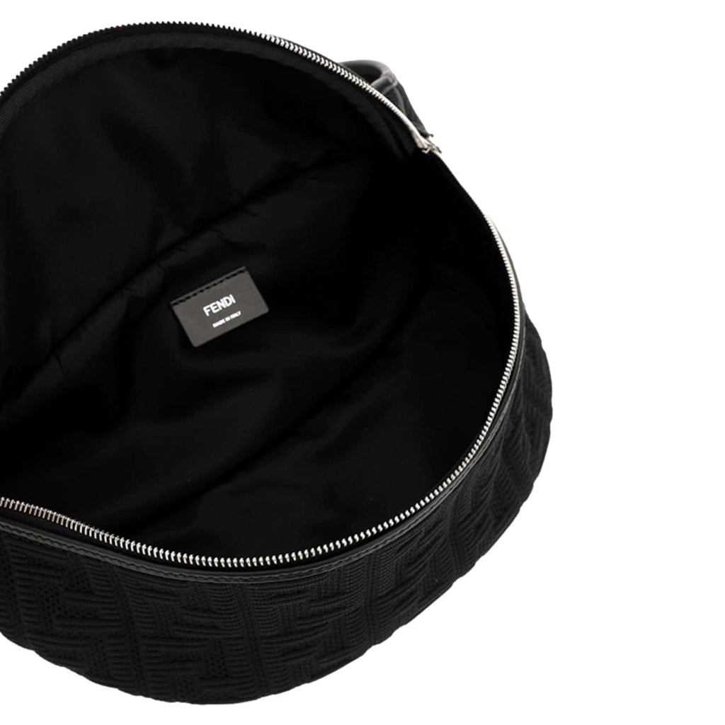 Fendi FF Woven Black Canvas Belt Bag at_Queen_Bee_of_Beverly_Hills