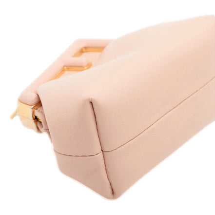 Fendi First Poudre Powder Pink Leather Nano Micro Charm Pouch Bag available at Queen Bee of Beverly Hills