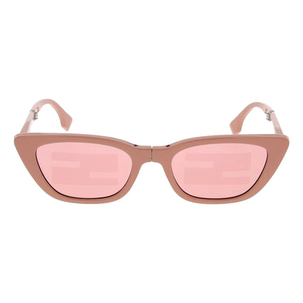 Fendi Injected Touch of FF Pink and Silver Sunglasses available at Queen Bee of Beverly Hills