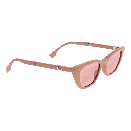 Fendi Injected Touch of FF Pink and Silver Sunglasses available at Queen Bee of Beverly Hills