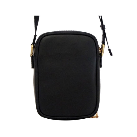 Fendi Karligraphy Studded Black Leather Small Crossbody Bag available at Queen Bee of Beverly Hills