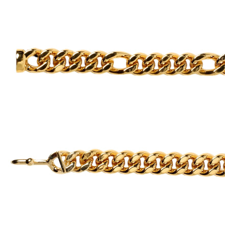 Fendi Lettering Gold Chain Statement Belt Size 65 available at Queen Bee of Beverly Hills