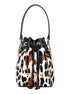 Fendi Mon Tresor Animal Print Sheepskin Mini Crossbody Bucket Bag available at Queen Bee of Beverly Hills