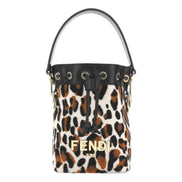 Fendi Mon Tresor Animal Print Sheepskin Mini Crossbody Bucket Bag available at Queen Bee of Beverly Hills